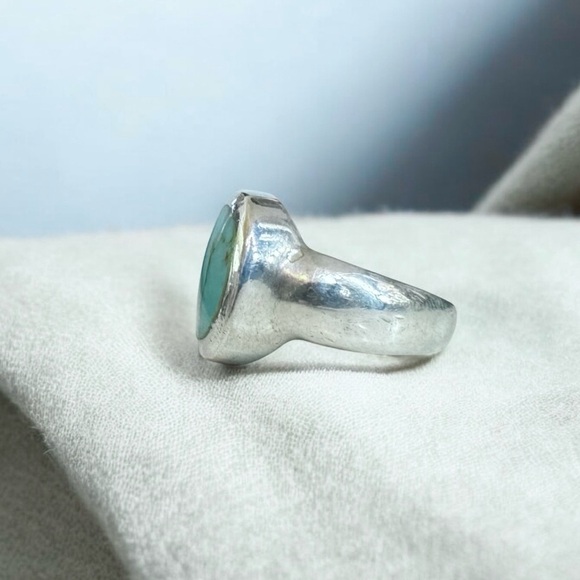 Sterling Silver Turquoise Cabochon Ring (6.75) - Picture 4 of 8